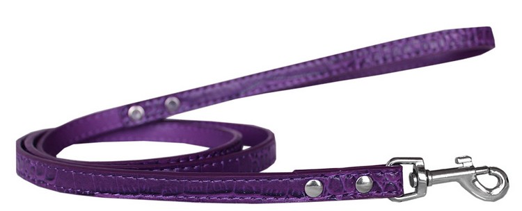 Plain Croc Leash Purple 1/2'' wide x 4' long